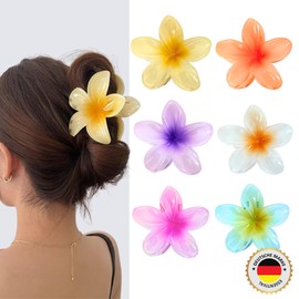 ESSENTIVAL® 6 Premium Flower Hair Clips Non-Slip for Thick/Thin Hair, Claw Clip Flower Hair Claw Clips, Claw Hair Clips for Women and Girls
