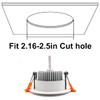 YGS-Tech 2 Inch LED Recessed Lighting, Dimmable Downlight 3W(35W Halogen