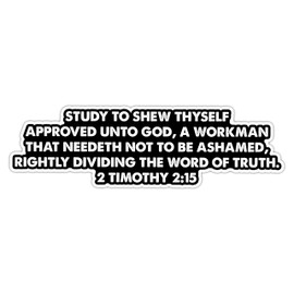 2 Timothy 2 15 Study God’s Word Sticker - Bible Verse Faith Decal for Laptop, Notebook, Journal, Scrapbook, Christian Stickers, Bible Verse Stickers, Scripture Sticker for Students & Teachers