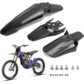 XINGWU Front Rear Fender Set for Surron Light Bee X/S Segway X160/X260 Electric Dirt Bike Fender Shock Fender for Ebikes Surron Parts Carbon Fiber Style Whole Kit