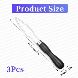 3pcs Button Hook Assist Device with Easy-Grip Wooden Handle for Shirts Coats Dresses Button Helper Tool for Elderly Wedding Dress Button Hook Tool Button Aids for Seniors Arthritis Limited Dexterity