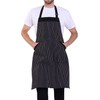 BIGHAS Adjustable Bib Apron with Pocket, Extra Long Ties for