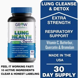 Grow Vitamin White Lung - Lung Cleanse & Detox.Support Clear Lungs a Healthy Lungs Supplement