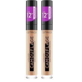 Catrice Liquid Camouflage High Coverage Concealer, Nr. 015, Nude, f√ºr trockene Haut, f√ºr unreine Haut, f√ºr Mischhaut, vegan, √∂lfrei, wasserfest, ohne Alkohol, 2er Pack (5ml)