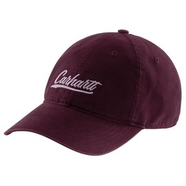 Carhartt womens Canvas Script Graphic Baseball Cap, Blackberry, One Size US