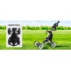 4-Wheel Golf Push Cart, 1 Click-Folding Golf Trolley, Compact Pull