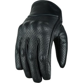 Vintage Motorcycle Gloves Men - Classic Leather Biker Gloves with Ankle Protection, Motorcycle Gloves Men Made of Genuine Leather - Retro Chopper Gloves with Ventilation
