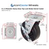 ICON Caster Wheels 6" x 2" PHN Heavy Duty Industrial