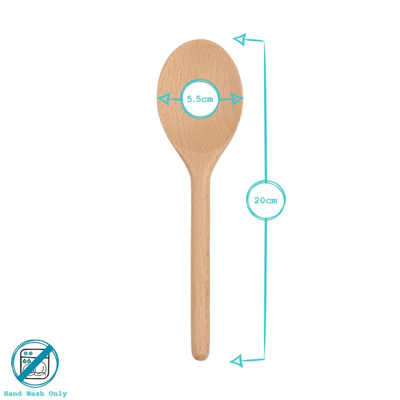 Argon Tableware Wooden Cooking Spoon - 20cm - Pack of