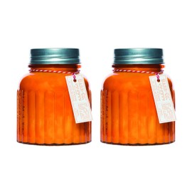 Set of 2 Apothecary Jar Candle - Blood Orange Amber Bundle