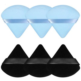 Summer Triangular powder Puff, Soft Makeup Foundation Sponge Puff, Makeup Tool for Blending and facial Detailing, Makeup Accessories, Makeup Products, Trending product - Color: Black and Blue