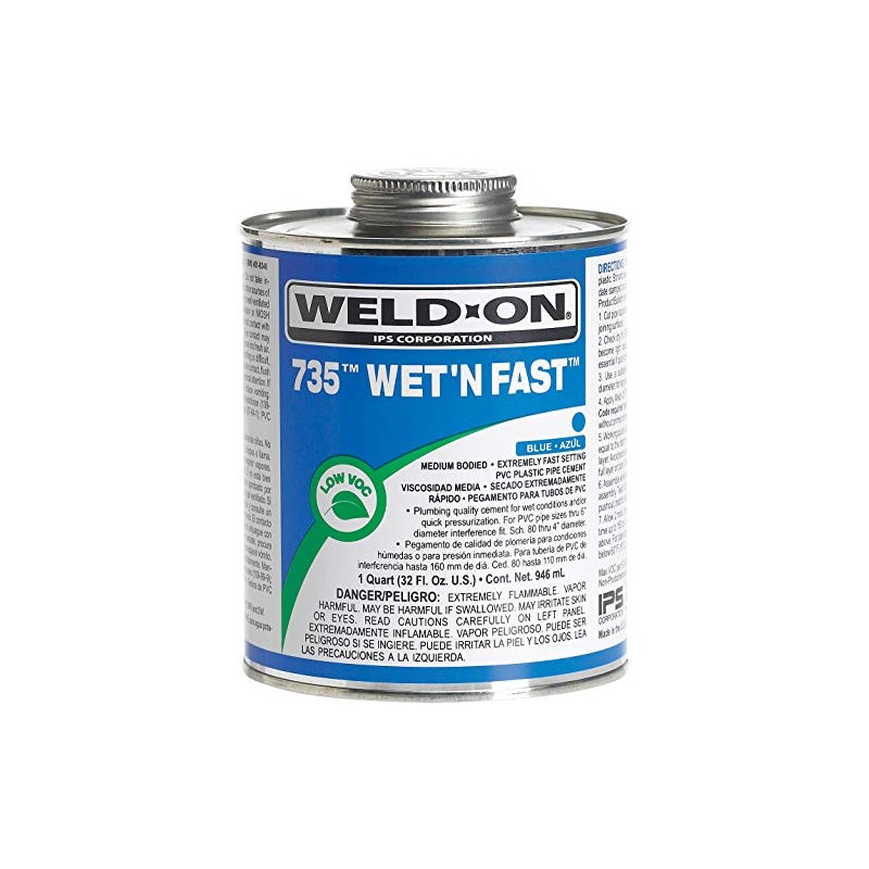 WELD-ON 12495 735 Wet 'N Fast Medium-Bodied High Strength PVC