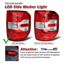 ZSBMP With Halogen Upgrade LED Harness Tail Lights Compatible with Ford Maverick XL XLT 2022 2023 2024 Rear Brake Lamp Signal Assembly OE:NZ6Z13404A (2022-2024 LED Type, Right Passenger Side)