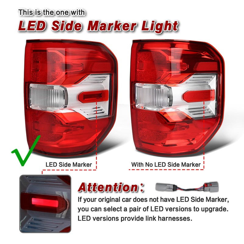 ZSBMP With Halogen Upgrade LED Harness Tail Lights Compatible with