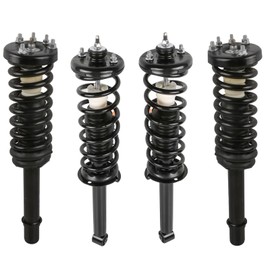 Peforway Front & Rear Struts Shock Absorbers Coil Spring Assembly Fit for Honda Accord 2003 2004 2005 2006 2007 (Excluding Hybrid Models) Replacement 171372 172123L 172123R