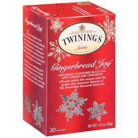 Twinings Gingerbread Joy Holiday Tea 20 Count Celebrate the Season Tea Bags