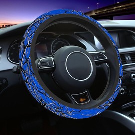 NOMEDOGYIm Tree and Sky Steering Wheel Cover Branches Facing The Blue Sky Steering Wheel Cover for Women Men Anti-Slip Breathable Steering Wheel Protector Car Accessories