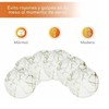 7PCS Drink Coaster Reversible Leather Round Platinum Marble Appearance 10cm