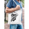 Autiga® Jute Bag Captain Skull Beard Sailor Skull Cotton Bag