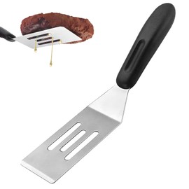 Metal Cooking Spatula, Stainless Steel Fish Spatula Meat Turner for Barbecue Kitchen Use Small Serving Spatulas Metal Spatulas for Cooking Fish Eggs Meat