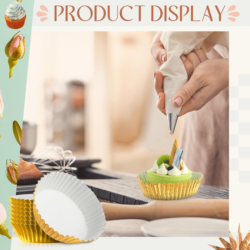 Baderke 200 Pcs Jumbo Cupcake Liners for Baking 3.5" Large