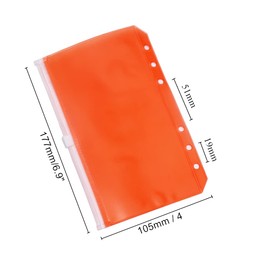 Colorful PVC Binder Pockets 12pcs A6 Binders Zipper Pouch Bag Loose Leaf 6 Holes PVC Zip Organizer Folder for Journal Budget Filing Pocket Bags