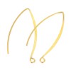 100pcs Hypoallergenic Long Ear Wire Earring Hooks 45mm Dangle Gold