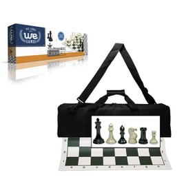 Wood Expressions Deluxe Tournament Chess Set with Canvas Bag and Triple Weighted Chessmen