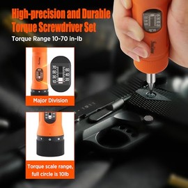 Sanliang 36Pcs Torque Screwdriver Wrench Driver Set 10-70 Inch Pounds lbs with 29 S2 Bits，5 Drive Sockets ，1/4" Socket Adapter for Maintenance,Tools, Bike Repairing and Mounting