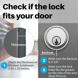 Storefront Door Mortise Lock Swing Deadbolt, Commercial Door Locks with Double Cylinder Deadbolt, Door Lack Replacement Parts for Storefront Entry Doors (1-1/8inches Backset)，1-Year After-Sale