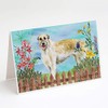Caroline's Treasures Irish Wolfhound Spring Greeting Cards and Envelopes Pack