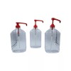 Farvisan Botella De Plastico Transparente Dispensador De Gel 3pz 2lts