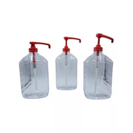 Farvisan Botella De Plastico Transparente Dispensador De Gel 3pz 2lts