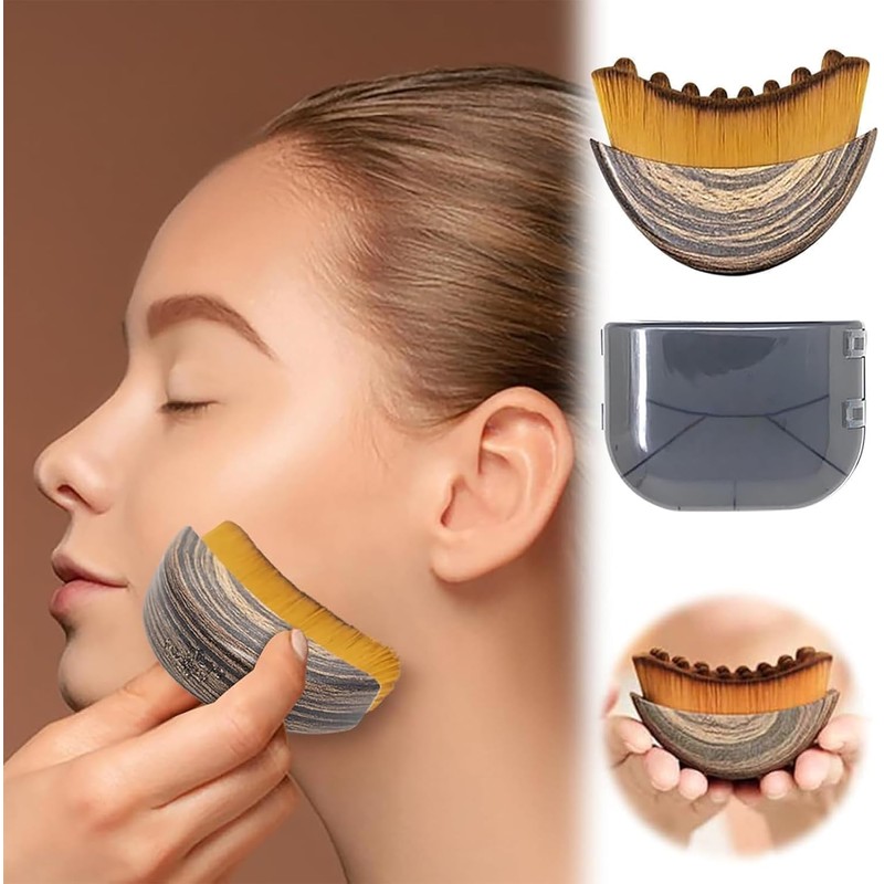 5-teiliges Gesichtsbürsten-Set mit Lymphdrainage, trockene Bürste mit Naturborsten, Roller und