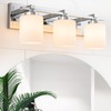 BrkNit 3 Light Modern Bathroom Light Fixtures Over Mirror, Chrome