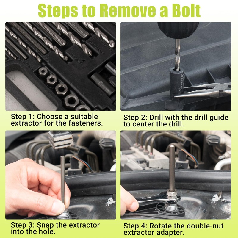 KAKILFOB Broken Bolt Extractor, 25 PCS Extractor Set, Easy Out
