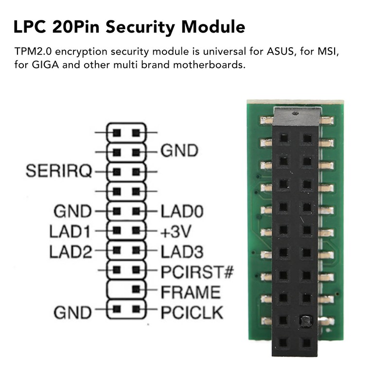 20Pin LPC TPM 2.0 Security Module TPM 2.0 Encryption Security