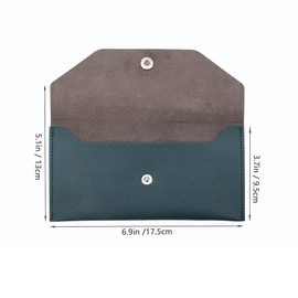 UUYYEO PU Leather Cash Envelope Wallet Money Pouch Organizer Small Cash Stuffing Wallet Check Envelopes Dollar Bill Holder Slim Budget Wallet for Women Men Red