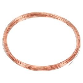 PATIKIL 10M Solid Bare Copper Wire 25 Gauge 99.9% Pure Copper Wire 0.5mm Soft Beading Wire Metal Plant Stem Tie for Jewelry Craft