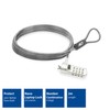 ACT Laptop Lock Security Cable 2 m, Password Protection 4