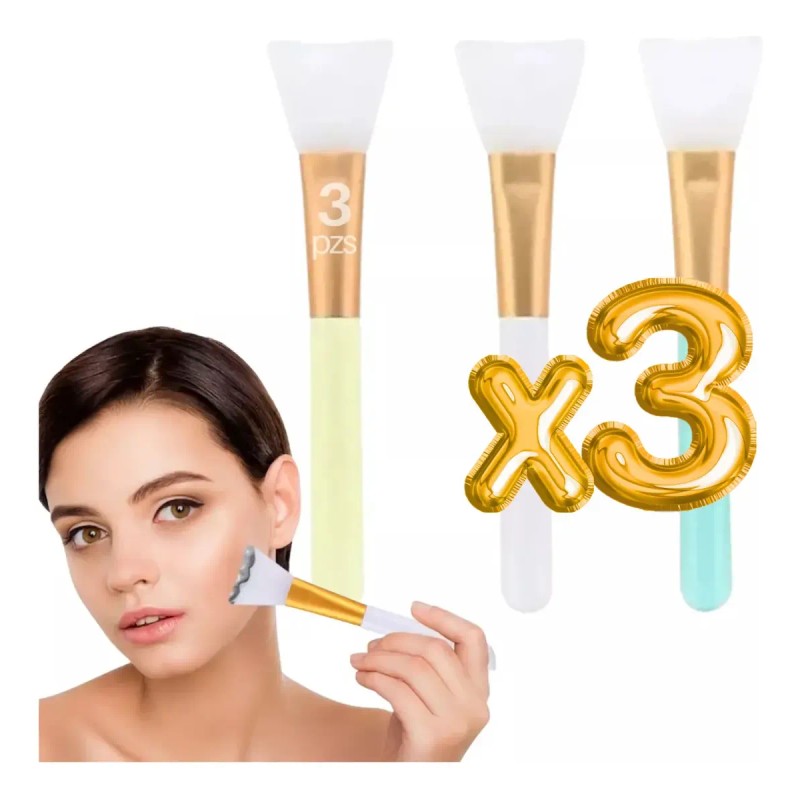 Brocha De Silicona Aplicador Mascarillas Cremas Facial Full
