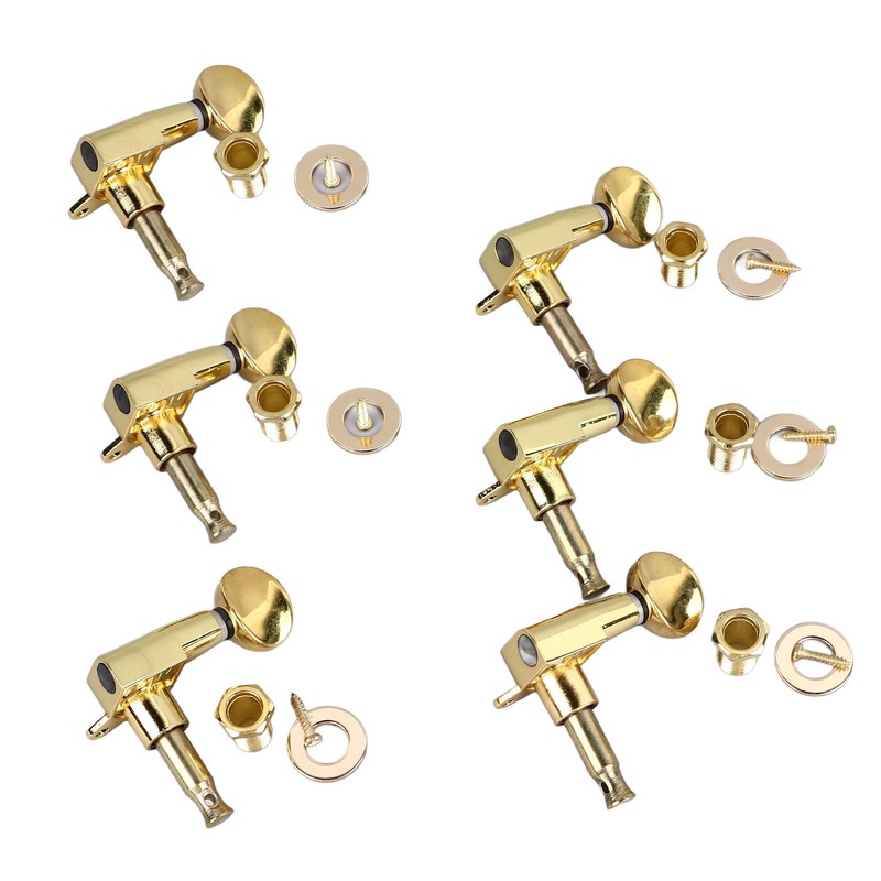 6Pcs Full Closed Guitar Tuning Key Accurate Fast Operation Stable