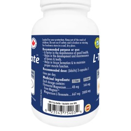 Naka Platinum PRO Magnesium L-Threonate Magtein, 144 Elemental Magnesium Magtein, Made in Canada (60 vcaps)