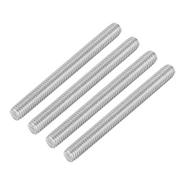 sourcing map 4Pcs Fully Threaded Rod, M6 x 60mm 304 Stainless Steel Right Hand Thread Bar Studs M6-1 Thread Pitch for Furniture Machinery Assembly