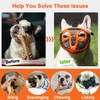 Bozal corto hocico para perro, malla transpirable ajustable para morder,