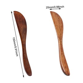 Honbay 4PCS Wooden Butter Knife Jelly Cheese Spreaders Sandwich Spreaders Condiment Spreaders Mini Spatulas for Kitchen