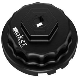 Moker Upgraded for Toyota Oil Filter Wrench, 64mm 14 Flute Aluminum Tool for Easy Oil Filter Removal, Compatible with Toyota, Lexus, and Scion Vehicles Equipped with 2.5L to 5.7L engines