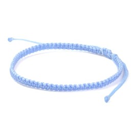 Dowling Brothers Minimal Wax Rope Handmade Adjustable Friendship Bracelet (Light Blue)