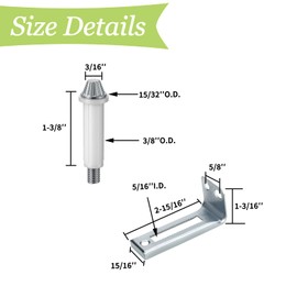 UFURMATE Bifold Door Hardware, 4 Kits Bi-Fold Door Bottom Pivot and Pivot Bracket, Carbon Steel Bifold Closet Door Hardware Repair Parts