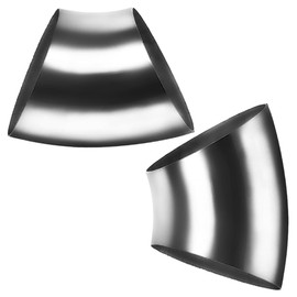 AIMCOCO 2.5Inch 45 Degree Stainless Steel Exhaust Elbow Pipe-16GA/. 065" Wall-SS304 2.5" Stainless Steel Pipe Bend Tube for Car Exhaust Elbow Modified, Stair Handrail Bend,etc(2PCS)